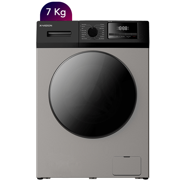 ماشین لباسشویی ایکس ویژن مدل TG72-BS رنگ نقره ای