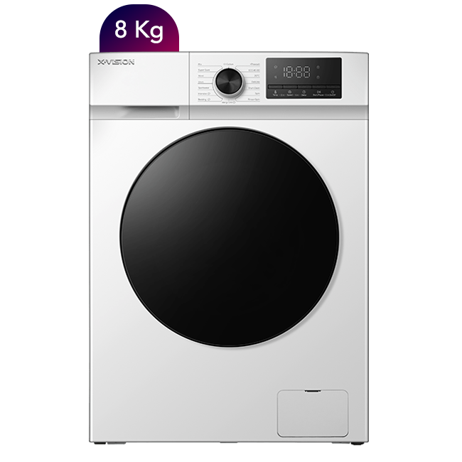 ماشین لباسشویی ایکس ویژن مدل TF84-AWBL ظرفیت 8 کیلوگرم سفید