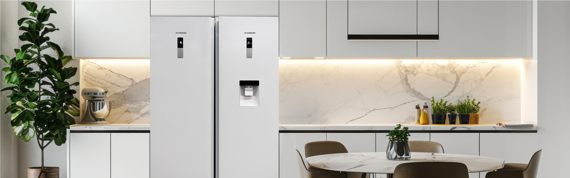 یخچال و فریزر دوقلو ایکس ویژن مدل KTR630/KTF630