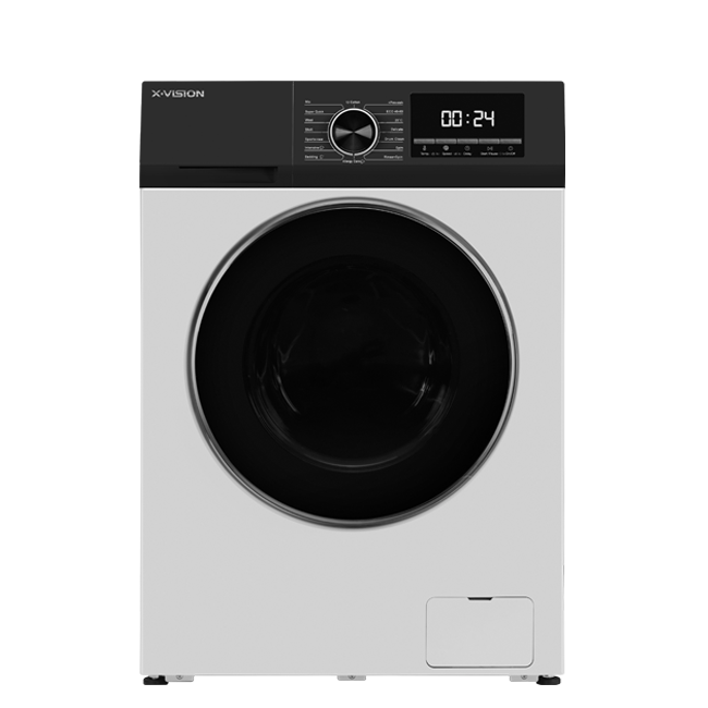 ماشین لباسشویی ایکس ویژن مدل TP82-BWD/BSD ظرفیت 8 کیلوگرم از روبرو