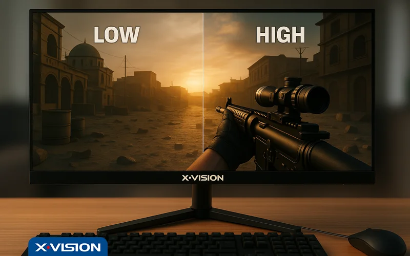 کیفیت مانیتور 4k ایکس ویژن