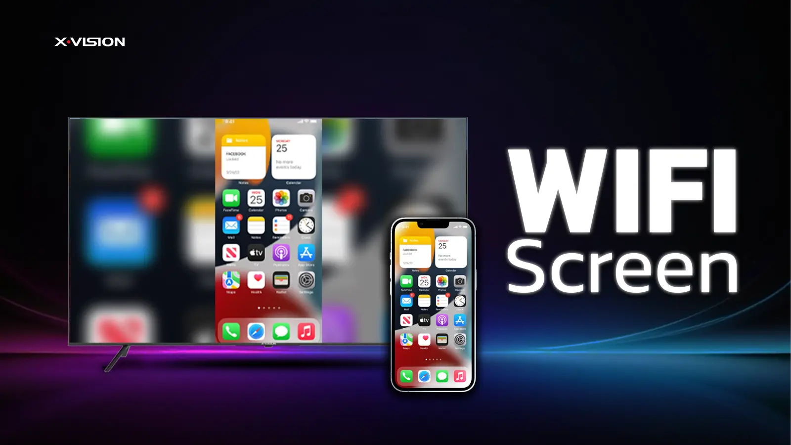 Wifi Screen Mirror در تلویزیون هوشمند ایکس ویژن