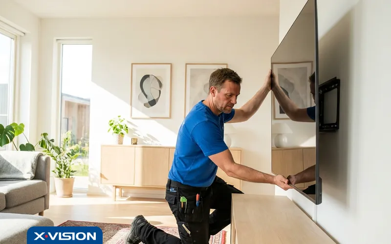 قرار دادن تلویزیون 58 اینچ در جای مناسب