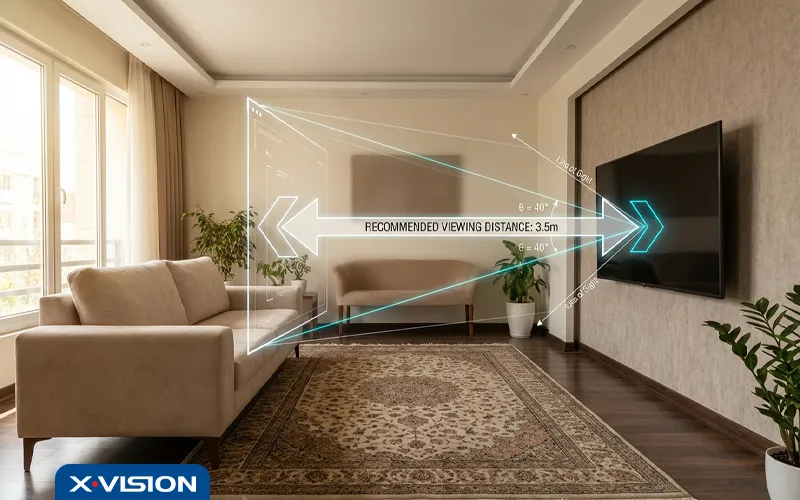 فاصله مناسب تلویزیون 58 اینچ