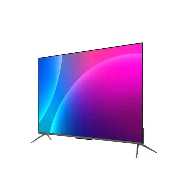 تلویزیون هوشمند ایکس ویژن 4k QLED UltraHD(google tv) 65 اینچ از زاویه 45 درجه راست